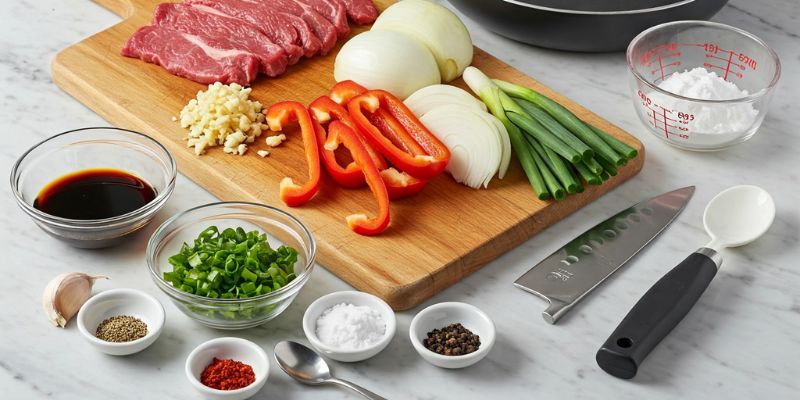 ส่วนผสมของเนื้อผัดน้ำมันหอย