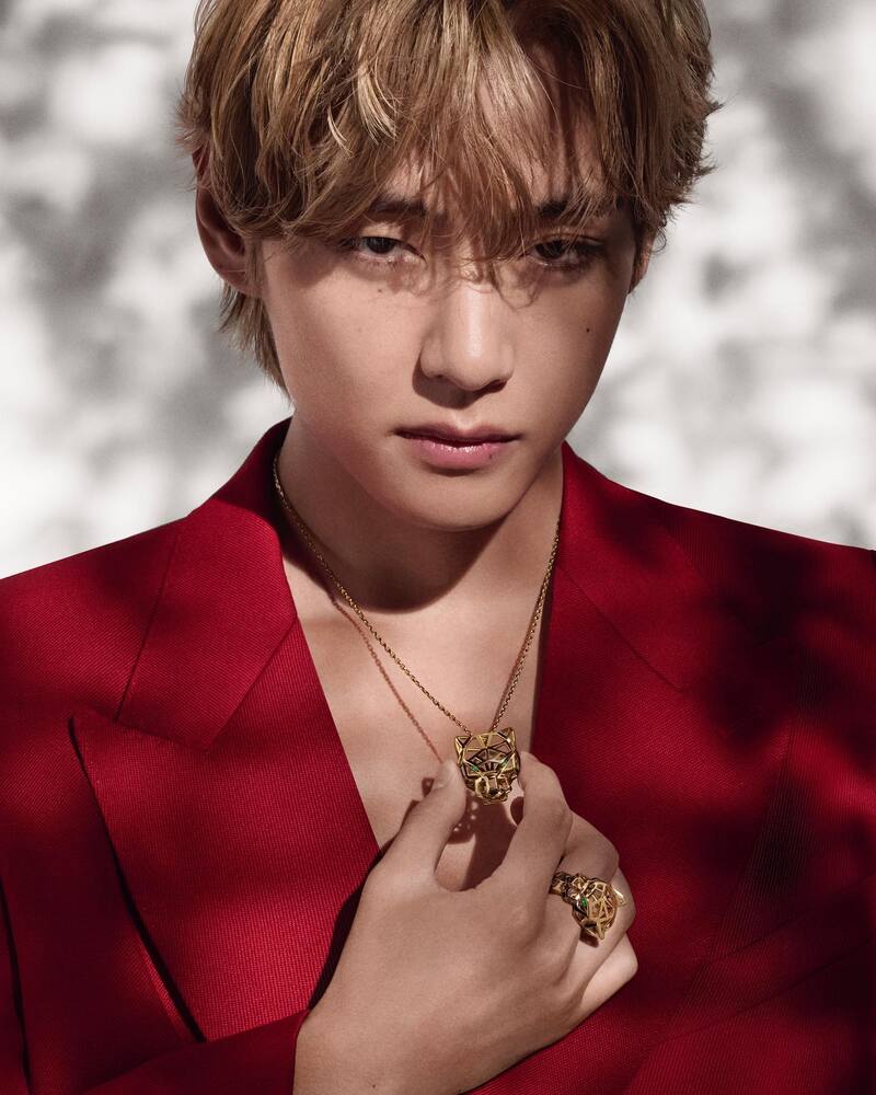 A stunning photo collection of V BTS V showcasing his cool, sexy, edgy, high-fashion, and manwear-inspired style 16