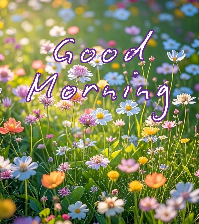 good morning images with flowers