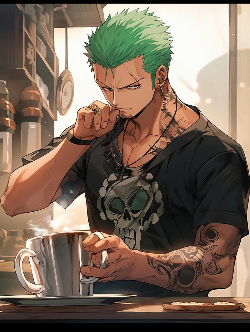 anime zoro drawing