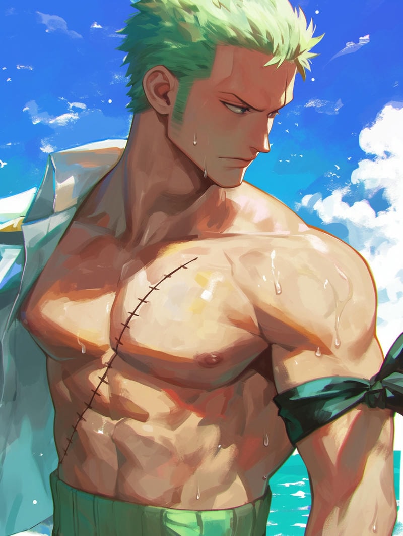 anime zoro face
