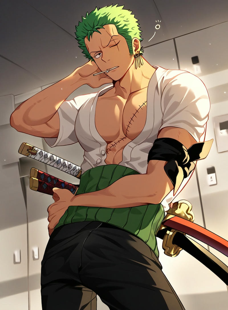 drawing anime zoro