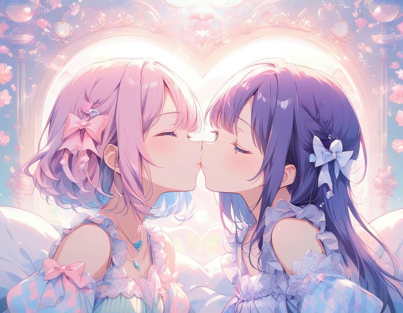 kiss anime scene